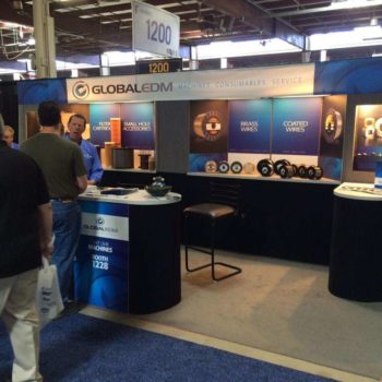 A trade show display for Global Edm 