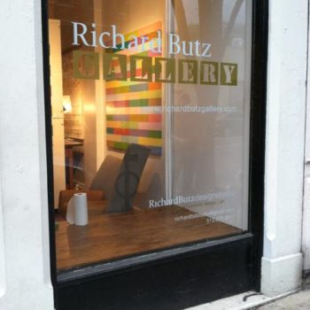A window graphic for a gallery 