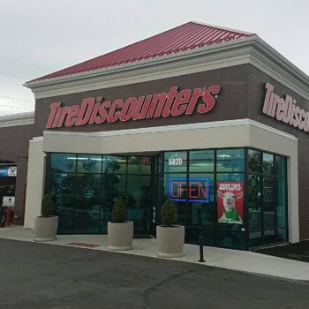 Window graphics for Tire Discounters