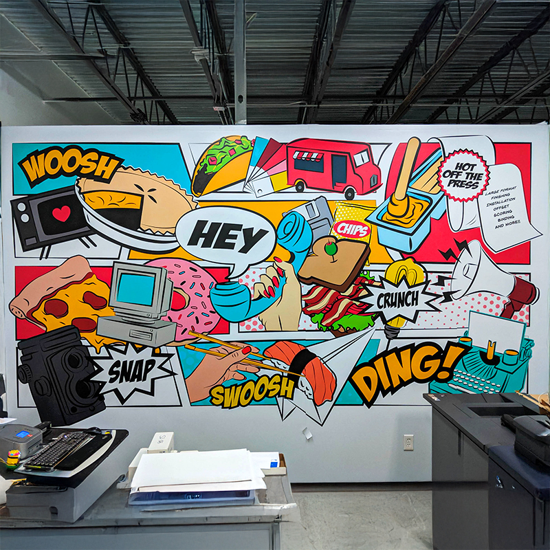 SpeedPro Cincinnati North Ohio Office Wall Mural