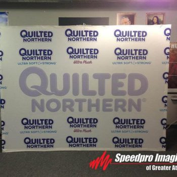 Quilted Northern retractable banner for event