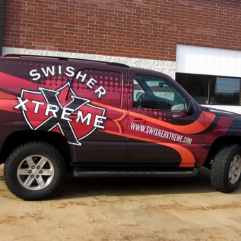 Vehicle wrap for swisher xtreme