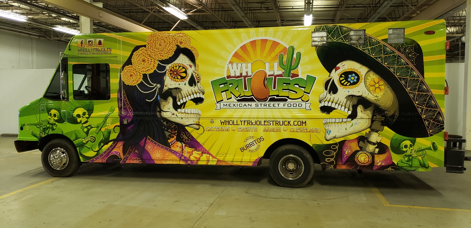 Wholly Frijoles truck display graphic wrap