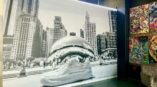 Wall mural of Chicago bean