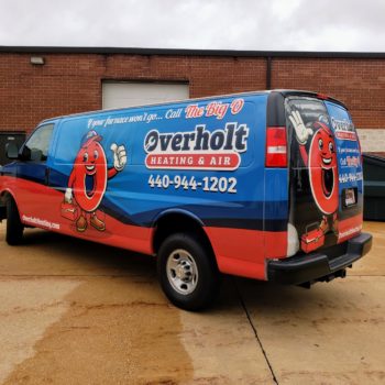 Overholt Heating & Air van wrap