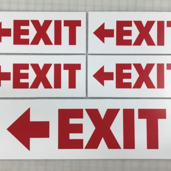 Exit directional signage