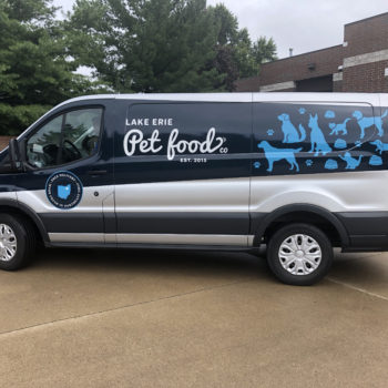 Lake Erie Pet Food vehicle with decals