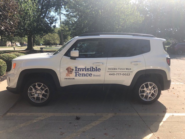 Invisible Fence vehicle decal
