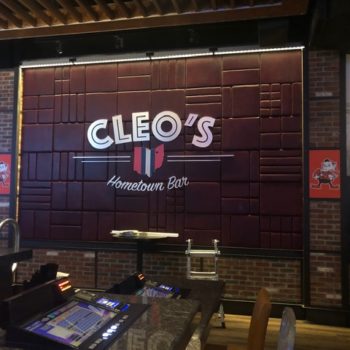 Cleo's hometown bar custom wall graphic