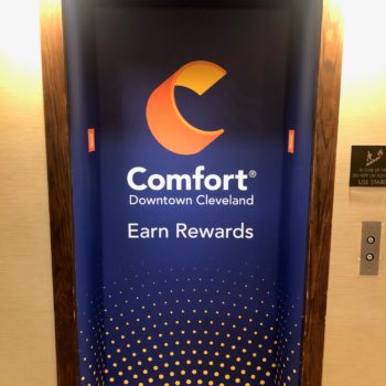 Comfort Inn Downtown Cleveland elevator wrap