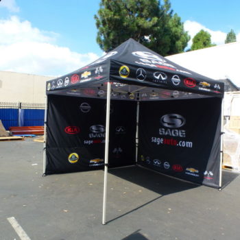 Event tent created for Sage Auto 