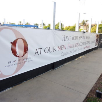 Outdoor banner for Red O Restaurant created by SpeedPro 