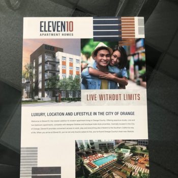 Flyer created for Eleven10 Apartment Homes by SpeedPro 
