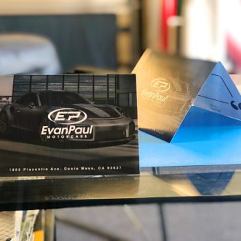 Pop-up flyers created for EvanPaul Motorcars created by SpeedPro 