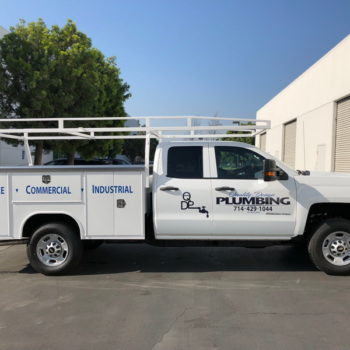 Vehicle wrap created for Quality Design Plumbing 