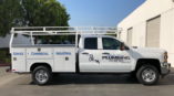 custom pickup truck graphics for a plumbing company