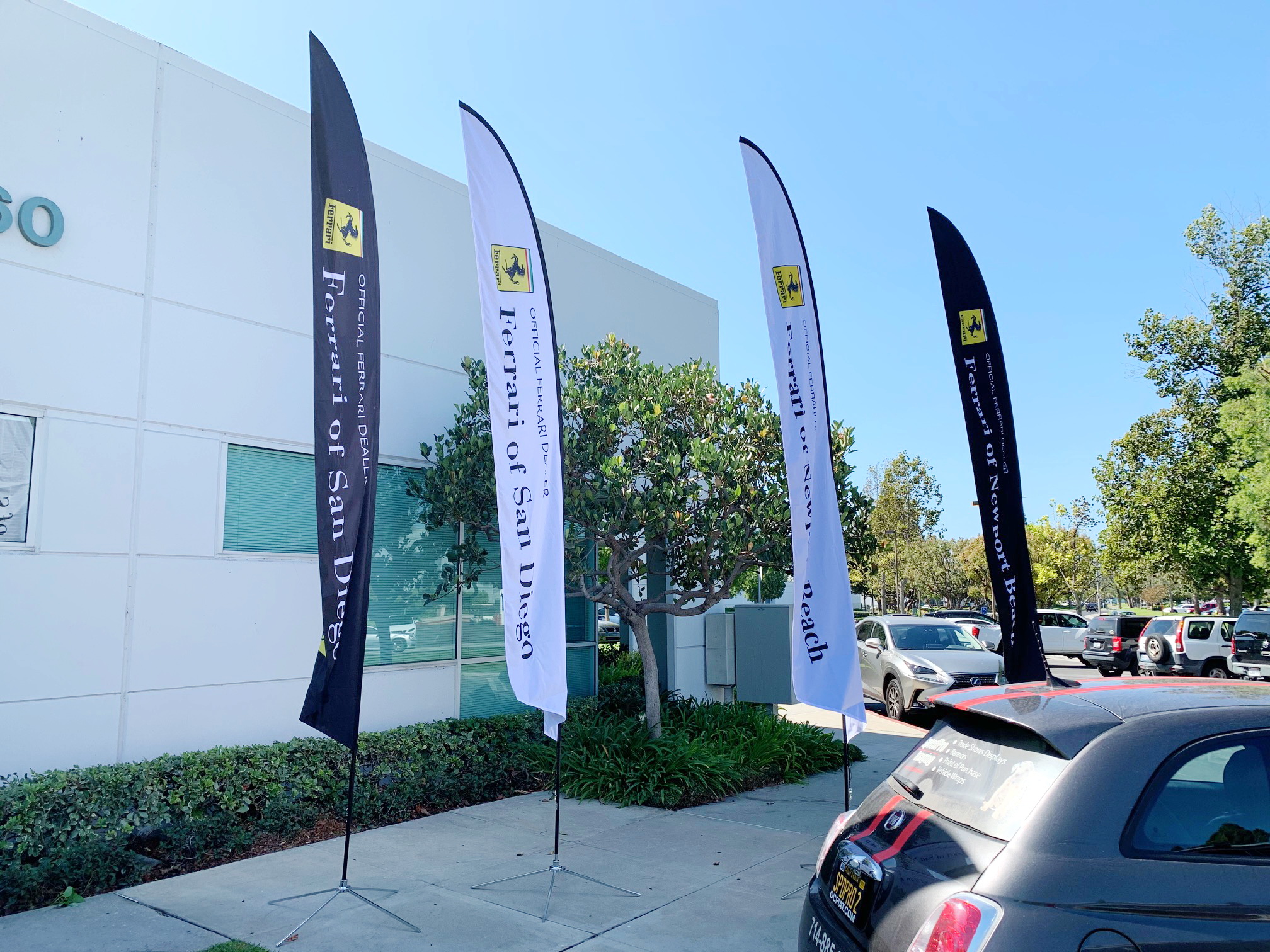 banners outside of a car dealership