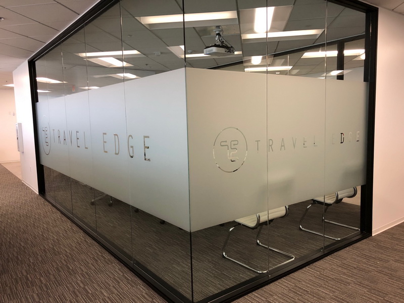 glass etching on an office meeting room