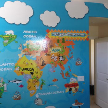 World map wall mural