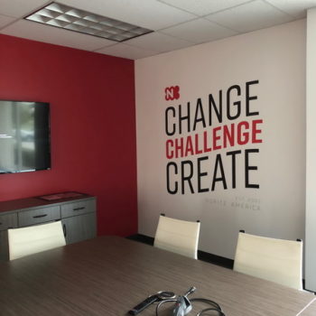 Conference room wall decal