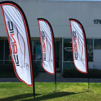 Standing promotional flags