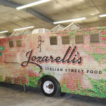 Jozarelli's text wrapped food truck