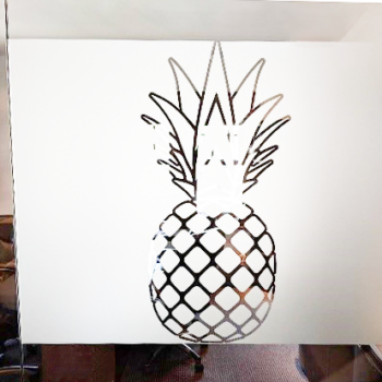 Pineapple glass etching