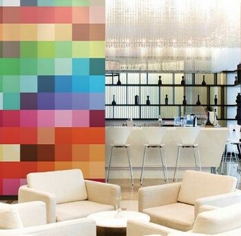 Geometric wall mural