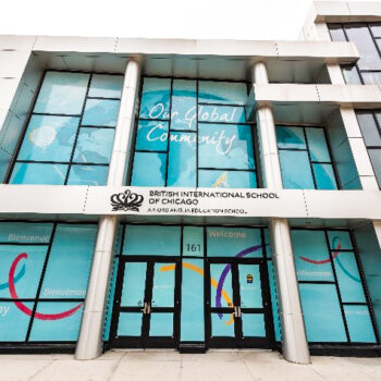 British International School of Chicago window graphic