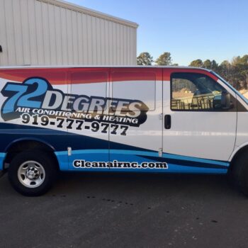 72 Degrees HVAC fleet wrap