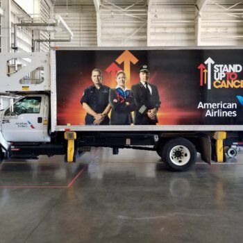 Stand up to Cancer truck fleet wrap