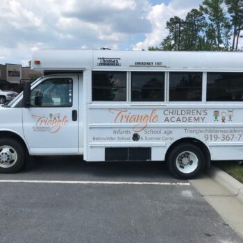 Triangle Children's Academy Bus wrap