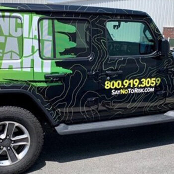 Financial or corporate signage and display