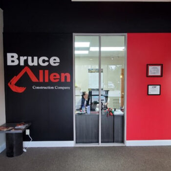 Corporate or business building exterior signage