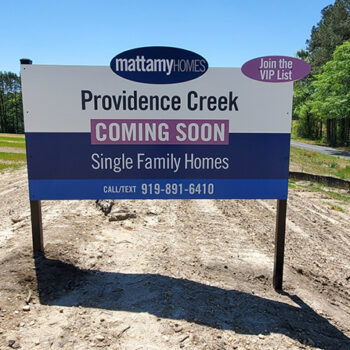Residential development promotional signage and banners by Columbus sign company