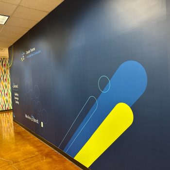 Custom exhibition display with signage