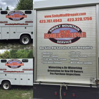 Mobile RV Repair trailer wrap