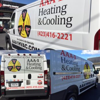 AAA-1 Heating & Cooling vehicle decals