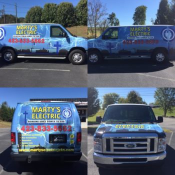Marty's Electric vehicle wrap
