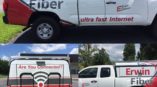 Erwin Fiber pick-up truck fleet wrap