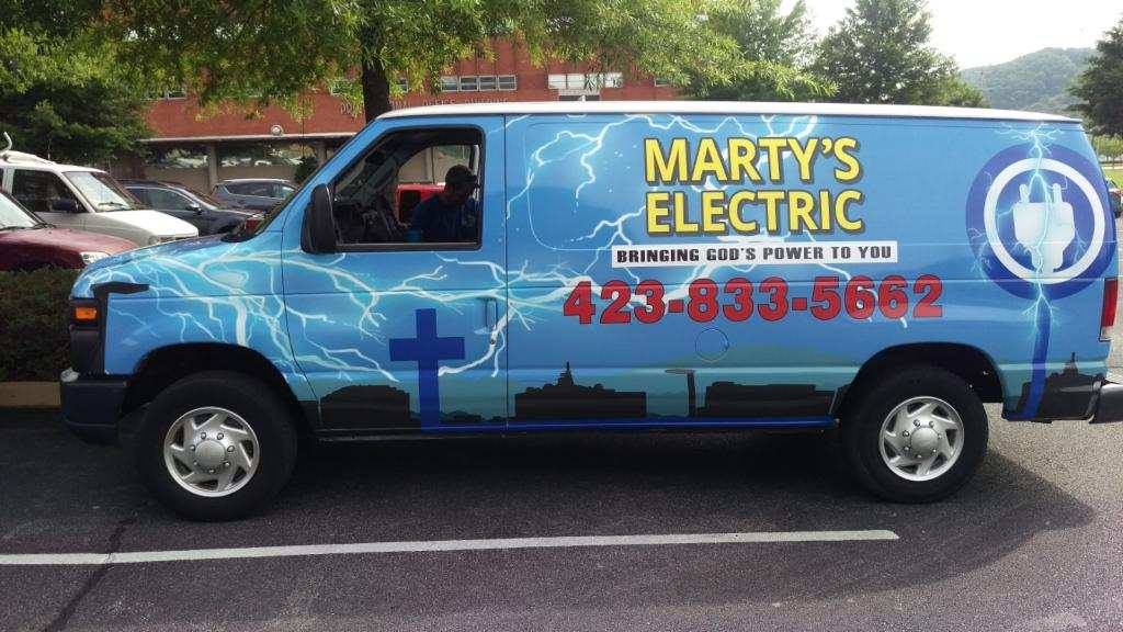 Marty's Electric vehicle wrap