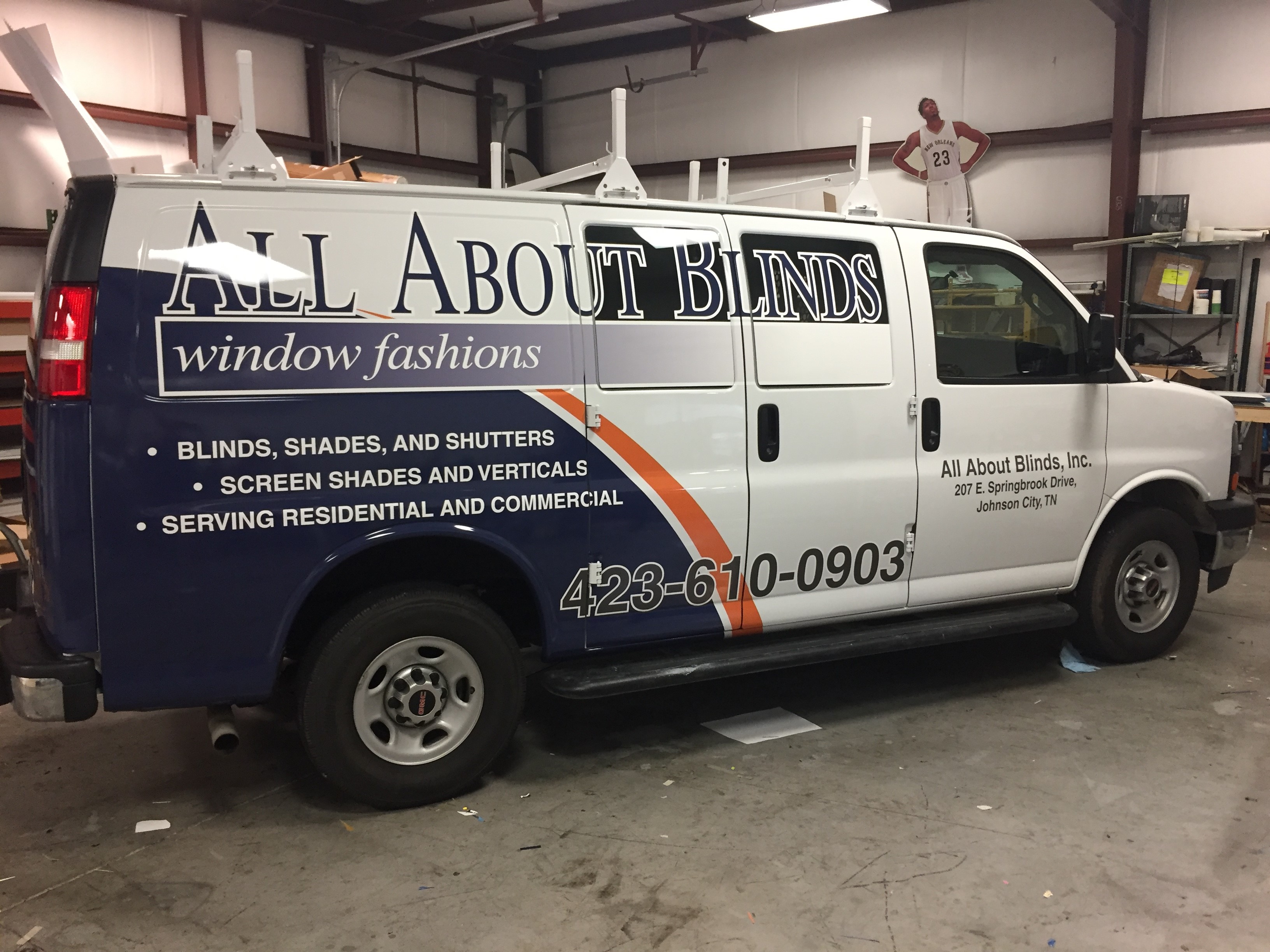 All About Blinds van wrap