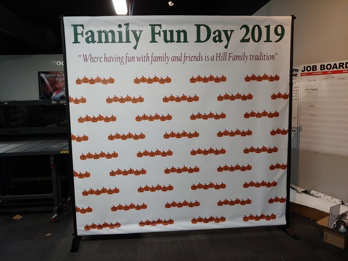 Family Fun Day 2019 step and repeat banner
