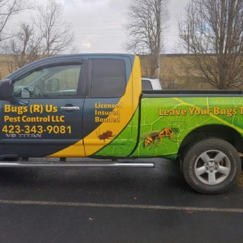 vehicle wrap on a truck
