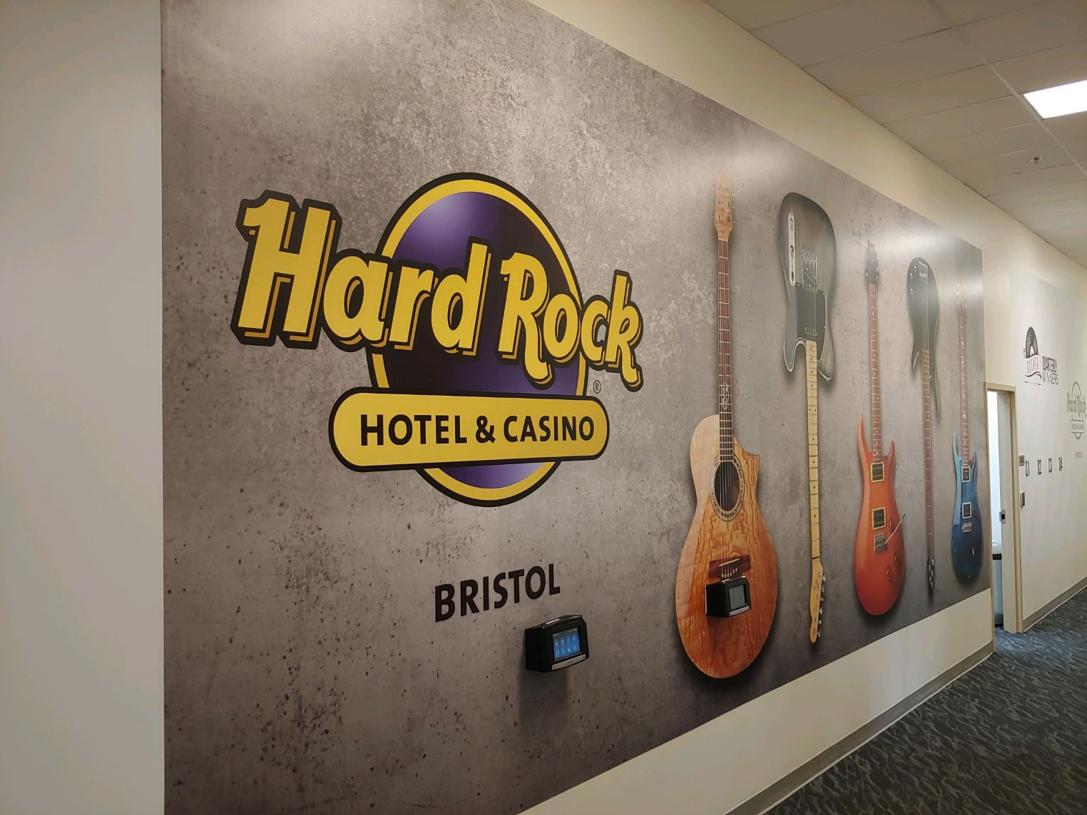 hard rock lobby wall graphics