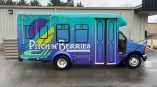 Partial vehicle wrap with colorful graphics and text on a food truck in Tri-Cities - Bristol,