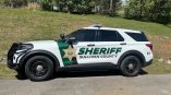 Partial fleet wrap with sheriff badge and text on white SUV in Tri-Cities - Bristol, Johnson City &