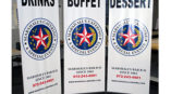Marshall's Catering & Special Events retractable banner stands