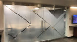 Architectural indoor glass geometrical design