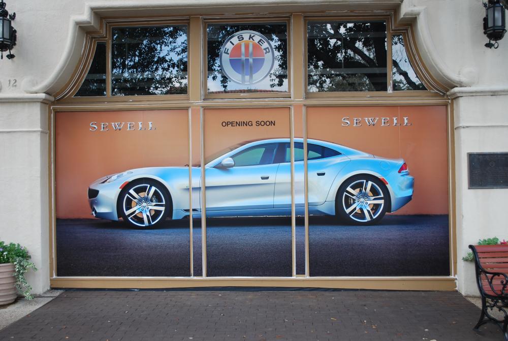 Fisker Sewell opening soon outdoor decal